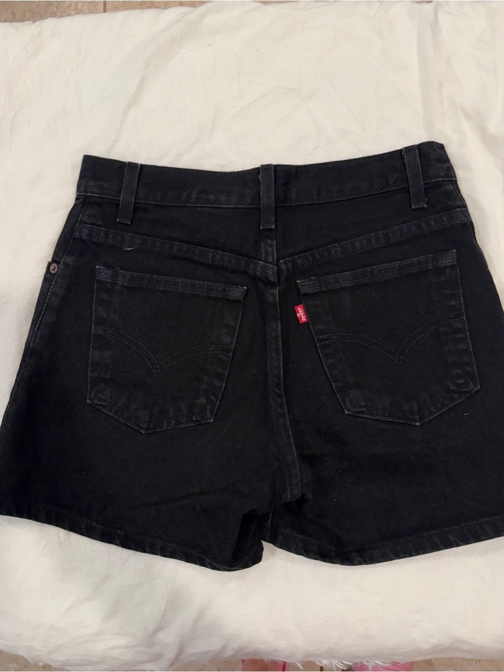 Levi's Black High-Rise Denim Shorts